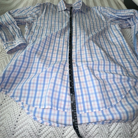 Men’s Brooks Brothers pink blue and white plaid/checkered shirt -large - Picture 6 of 6